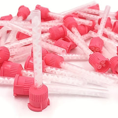 50pcs Dental Mixing Tips Pink Impression 1 1 Mixing Uniformly