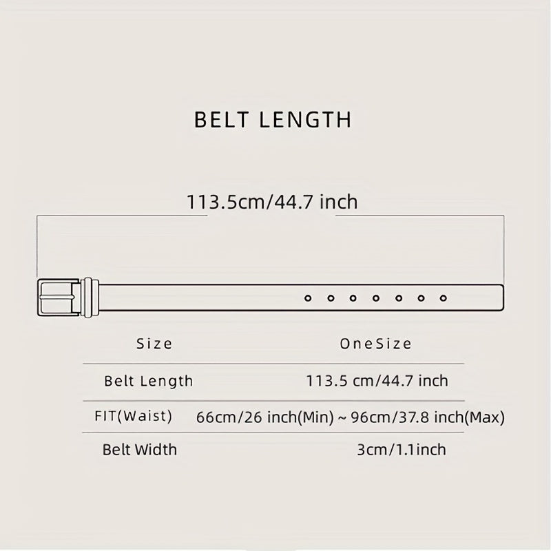 Square Buckle Leather Business Suit Belt Gift