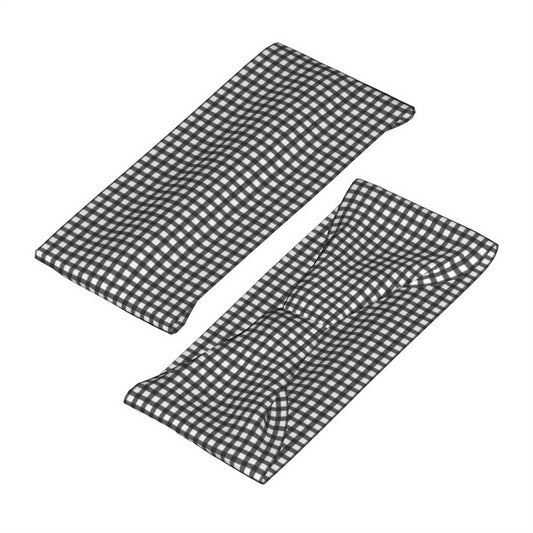 Men's Vintage Headband Plaid Pattern Lightweight Fabric Non Slip Hairband