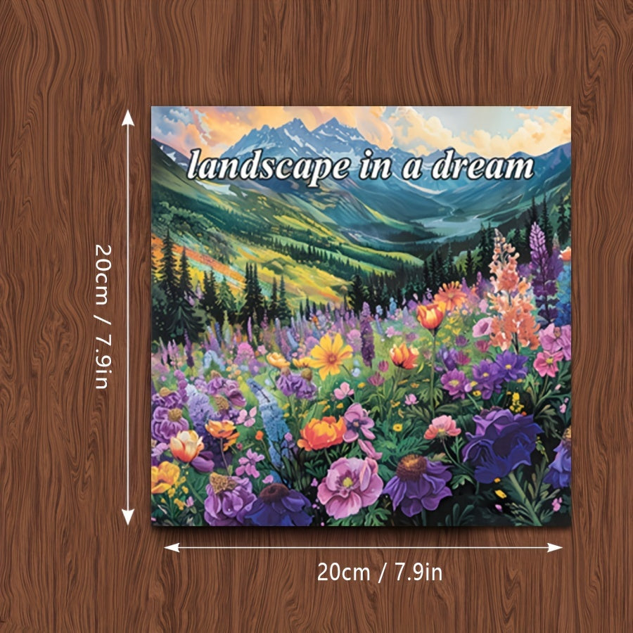 Dream Landscape Coloring Book 20 Pages Creative Relaxation Fun Winter Gift