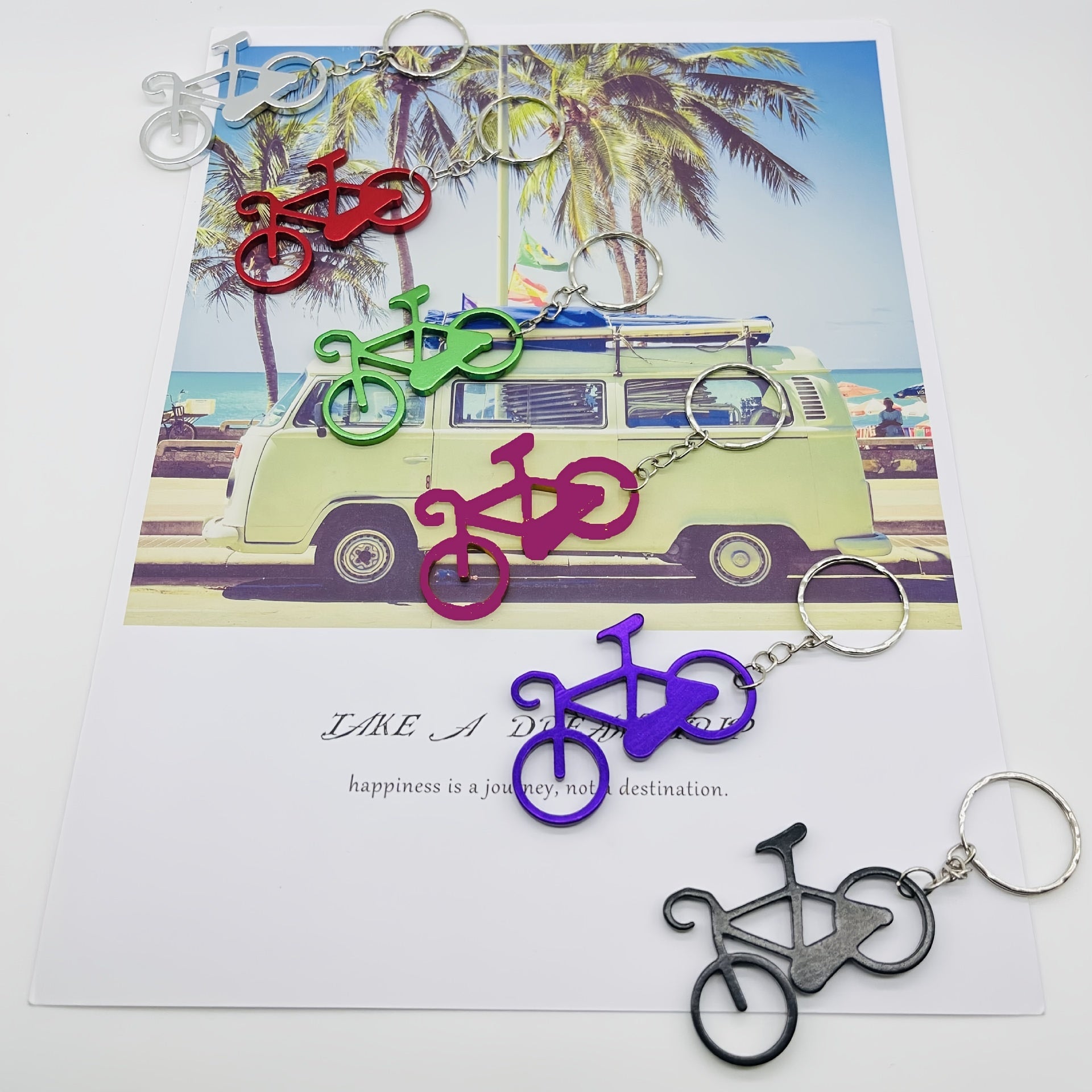 Mini Bike Bottle Opener Keychain Pender Simulation Car Key Chain