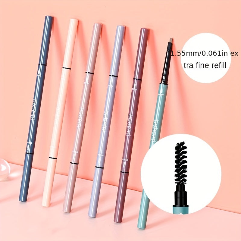 Waterproof Double Headed Eyebrow Pen Long-lasting Colorfast Slim Pencil