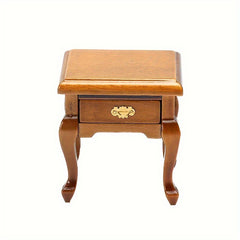 1pc Doll House Mini Furniture Wooden Bedside Cabinet DIY Decoration Model