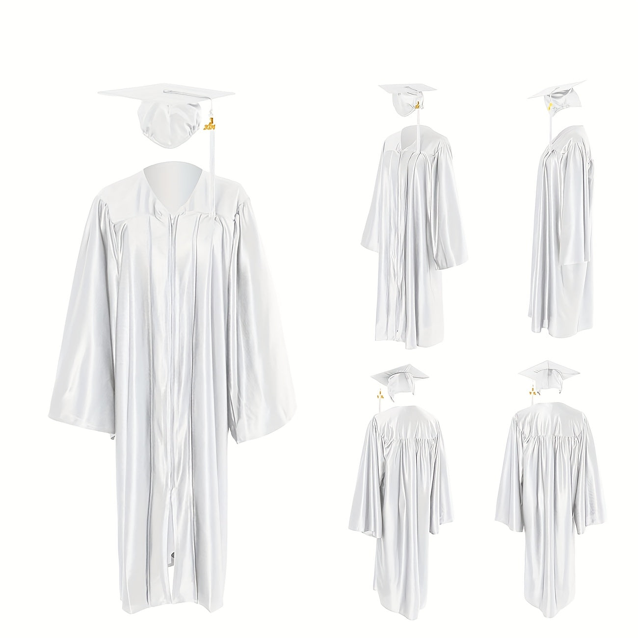Unisex Adult Graduation Cap and Gown Tassel Charm Package