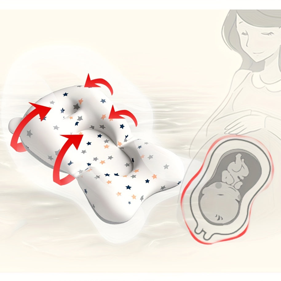 Newborn Baby Bath Seat Support - Soft Anti-Slip Bath Pad