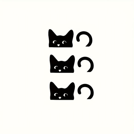 Cute Cartoon Cat Vinyl Sticker - Glossy Self Adhesive