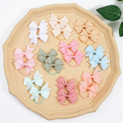 80Pcs Hair Bows Ponytail Ties Rubber Bands Hair Accessories
