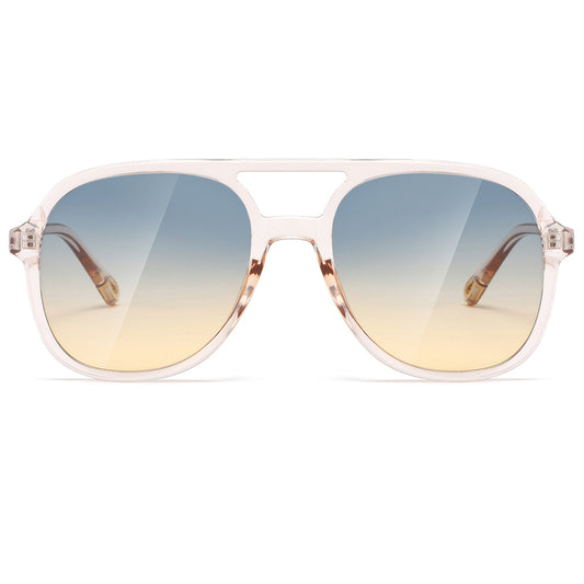 Vintage Polarized Aviator Sunglasses Womens 70s Double Bridge Sun Glasses