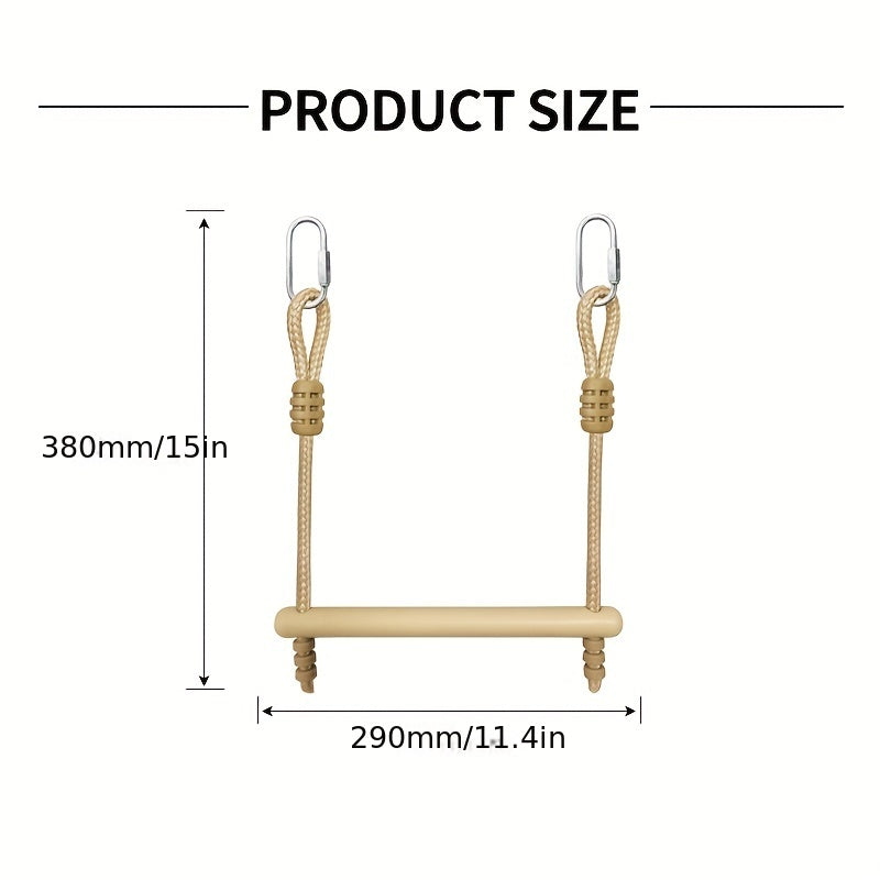 Kids Outdoor Monkey Bars Climbing Frame with Swings & Monkey Pole