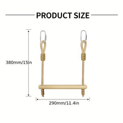 Kids Outdoor Monkey Bars Climbing Frame with Swings & Monkey Pole