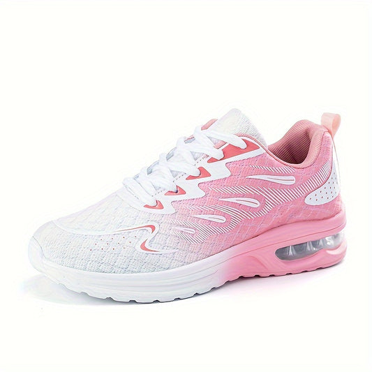 Women's Sporty Running Shoes Ombre Lace-Up Sneakers With Air Cushion