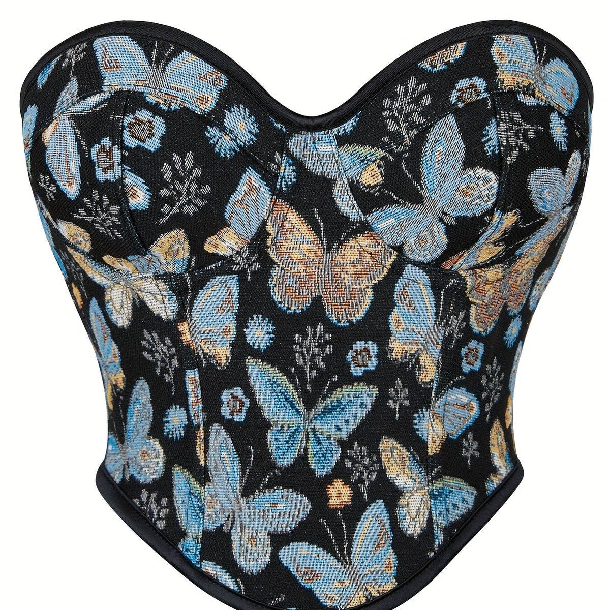 Floral Print Corset Bustier Tummy Control Body Shaper