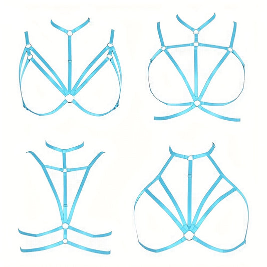 Sexy Hollow Out Halter Cage Chest Harness for Women's Lingerie