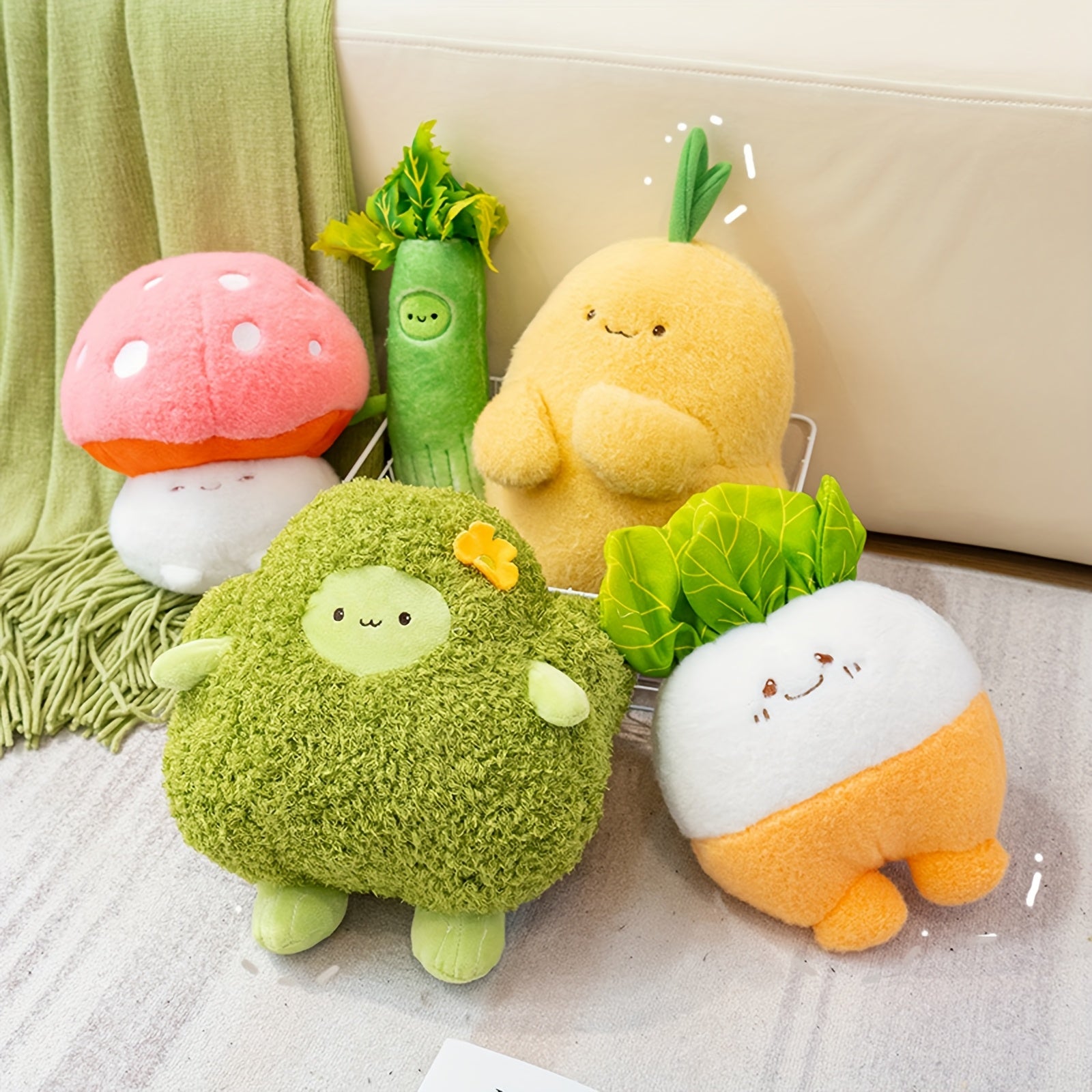 AKKUN Veggie Plush Toy Collection - Soft Stuffed Animals for Kids & Adults