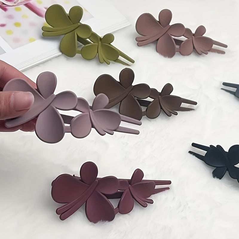 Frosted Butterfly Hair Clip Barrette Large Hairpin for Women Girls