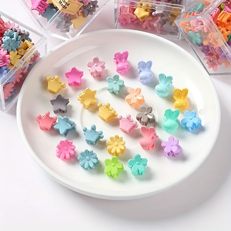 20pcs Pet Head Flowers Crown Hair Clip Dog Cat Hairpins Random Color