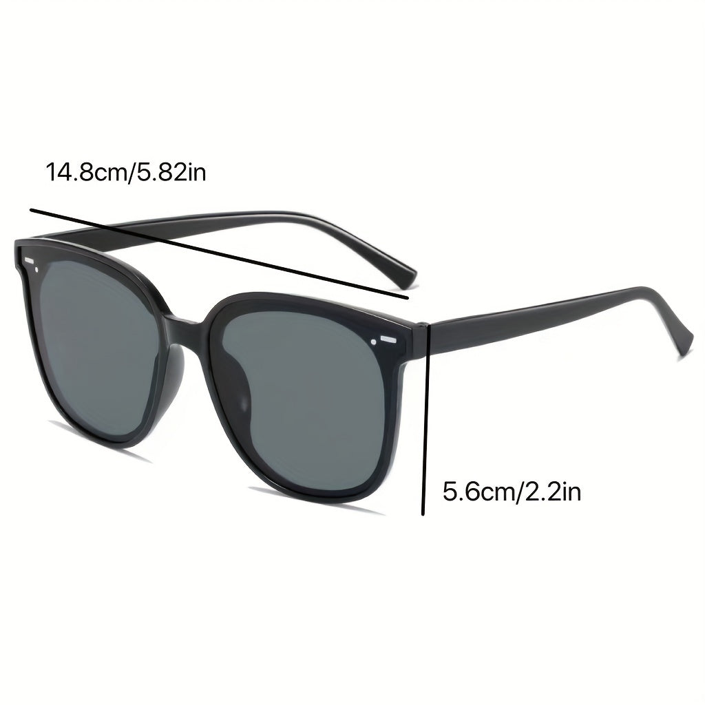 2pcs Men's UV Resistant Sunglasses With Box Packaging