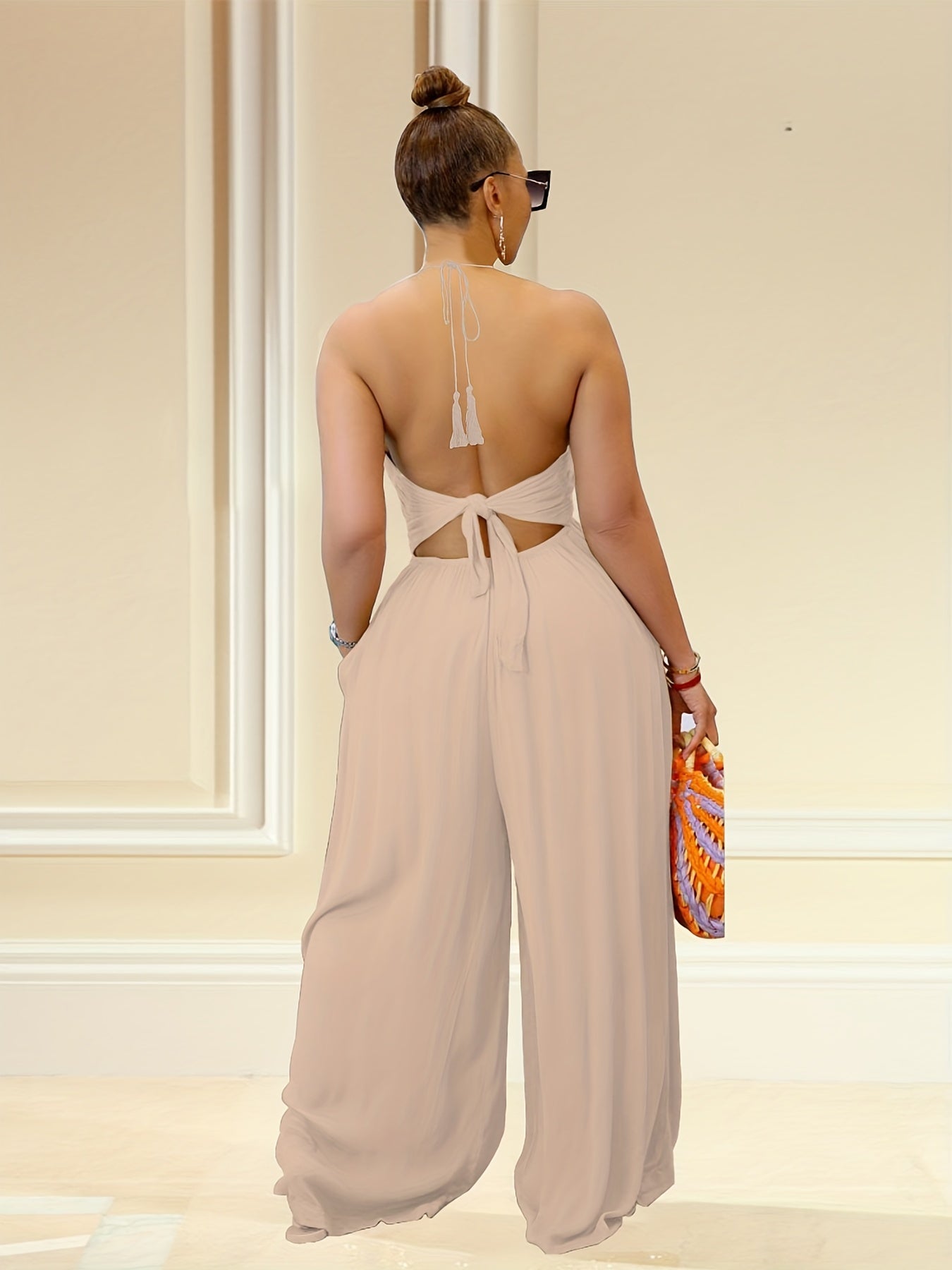 Sexy Halter Neck Wide Leg Jumpsuit