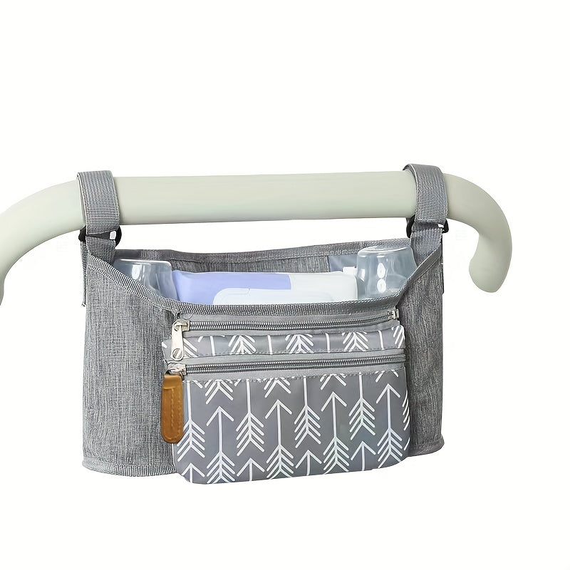 Stroller Organizer Insulated Cup Holder Phone Bag Adjustable Velcro