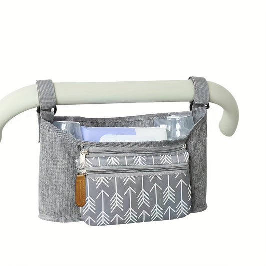 Stroller Organizer Insulated Cup Holder Phone Bag Adjustable Velcro