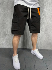 Men's V & Butterfly Graphic Casual Sports Cargo Shorts