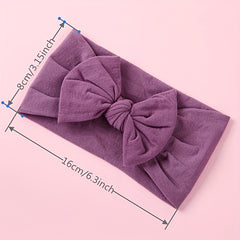 Baby Girls Bowknot Headband Soft Nylon Elastic Hairband Newborn Hair Accessories