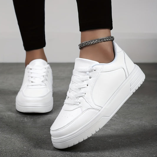 Women's Flatform Lace Up Sneakers Minimalist Shoes Casual & Comfy Running Shoes