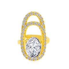 Geometric Diamond Open Nail Ring Temperament Manicure Set Ring