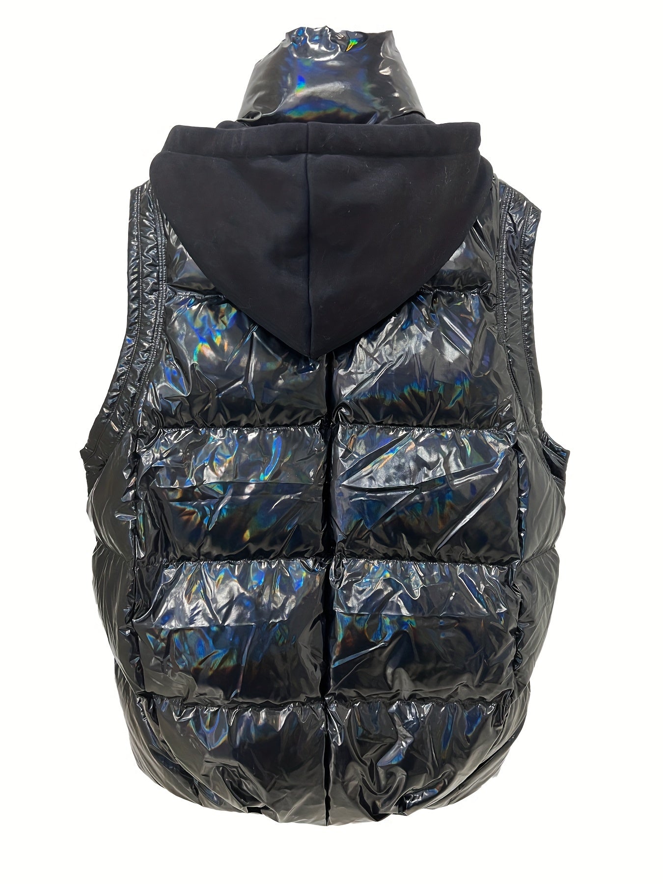 Women's Sleeveless Puffer Jacket with Detachable Hat