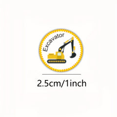500pcs Truck Stickers For Kids Reward Construction Car Birthday Party