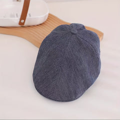 Kids Casual Embroidered Washed Denim Hat
