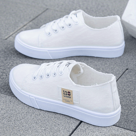 Women Solid Breathable Skate Shoes Lightweight Platform Sneakers