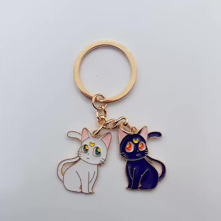 Moon Cat Keychain