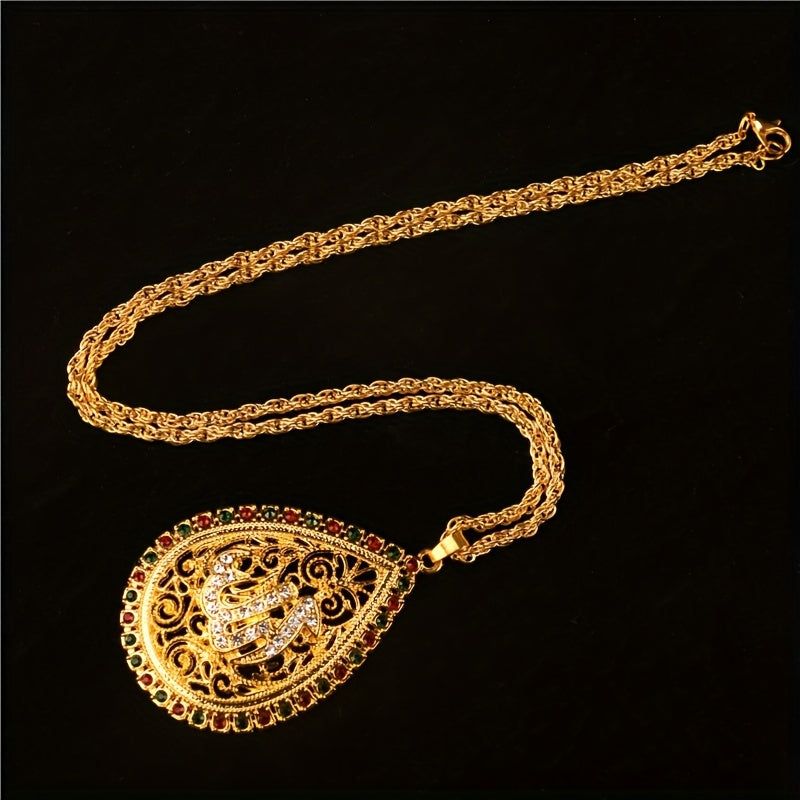 Vintage Alloy Water Drop Necklace for Women