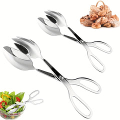 1pc Stainless Steel Kitchen Tongs Salad Clips Multipurpose Kitchen Clips