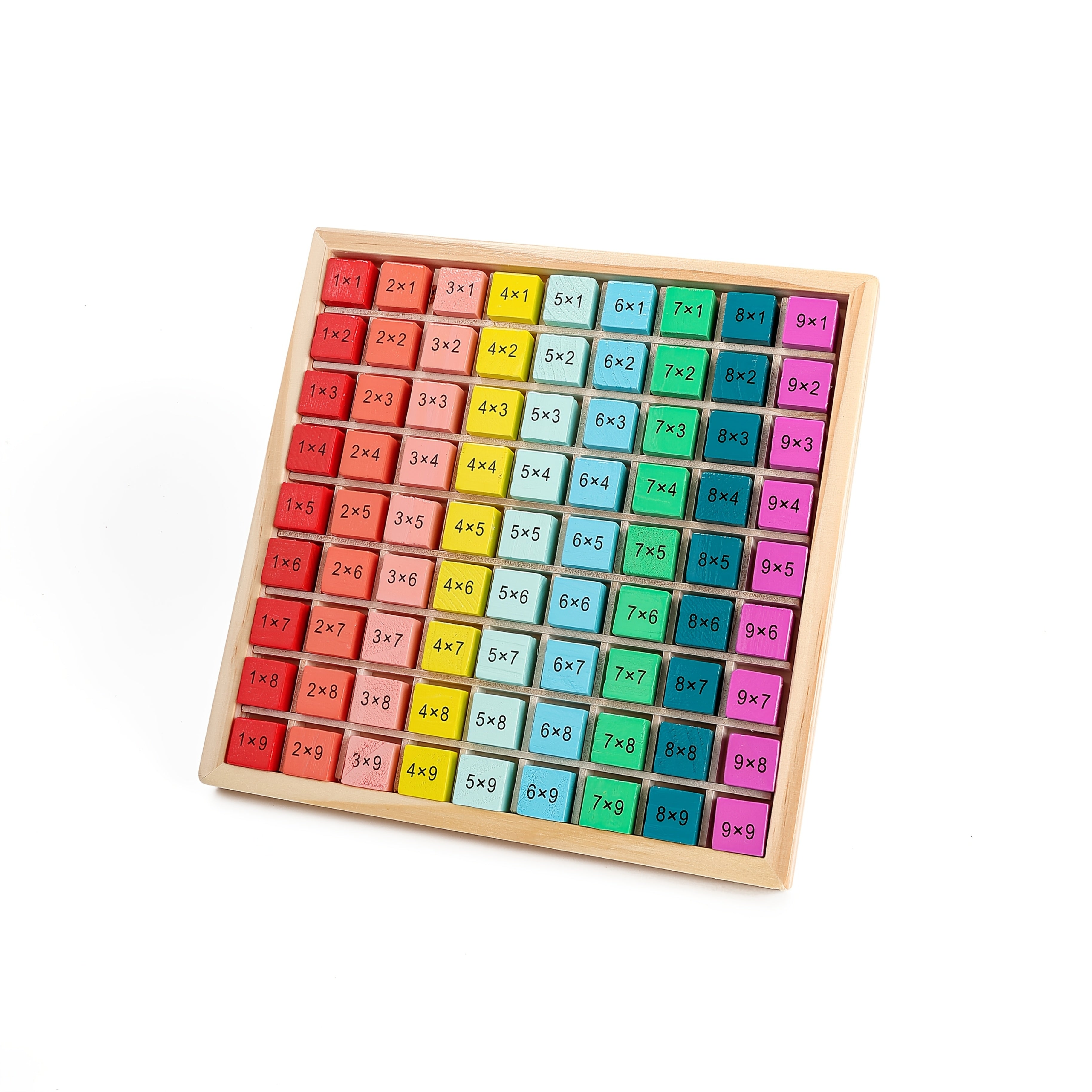 Wooden 99 Multiplication Table Colorful Arithmetic Teaching Tool