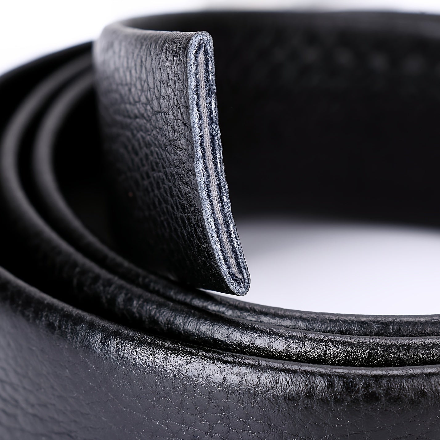 Men's Cowhide Belt with Automatic Buckle for Business & Casual