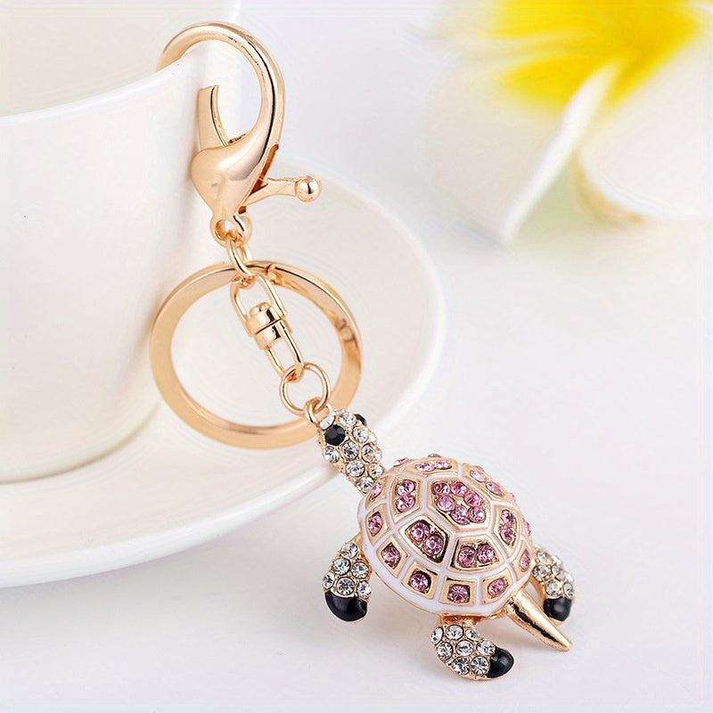 Men's Turtle Car Aluminum Keychain Pendant Decoration