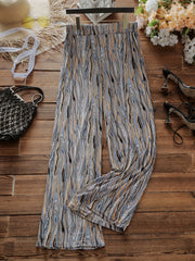  Random Print Wide Leg Pants