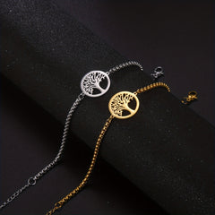 Stainless Steel Tree Of Life Bracelet Link Bracelet Gift