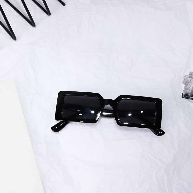 Retro Jelly Square Frame Sun Glasses Stylish Sunshade Male Female Slim
