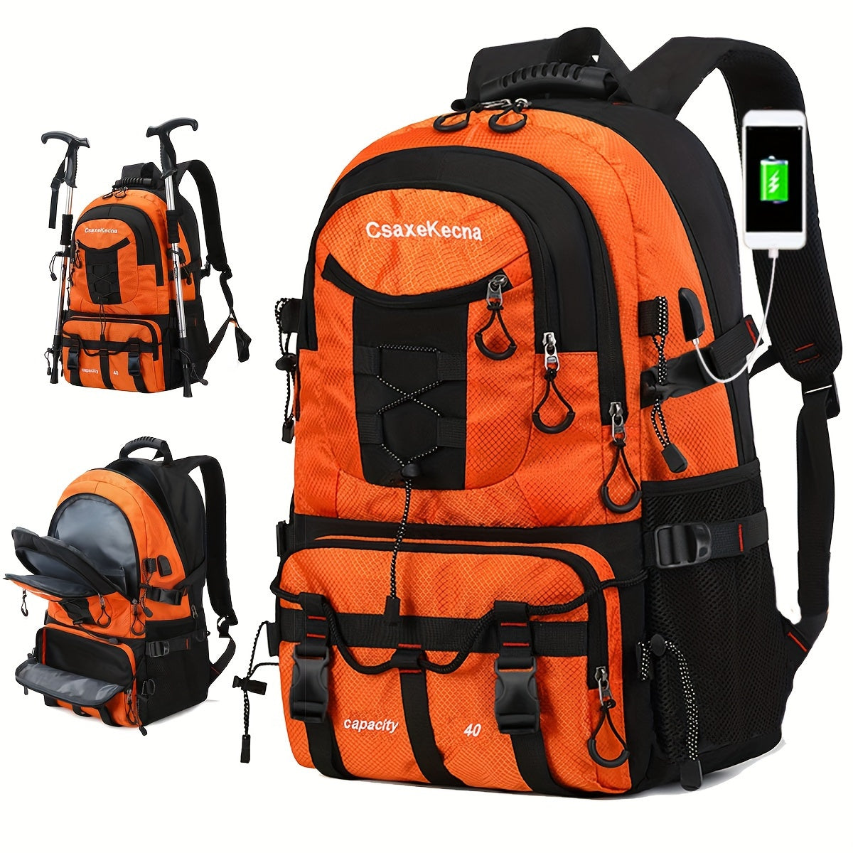 40L Waterproof Lightweight Travel Backpack Large Capacity Outdoor Sports Hiking