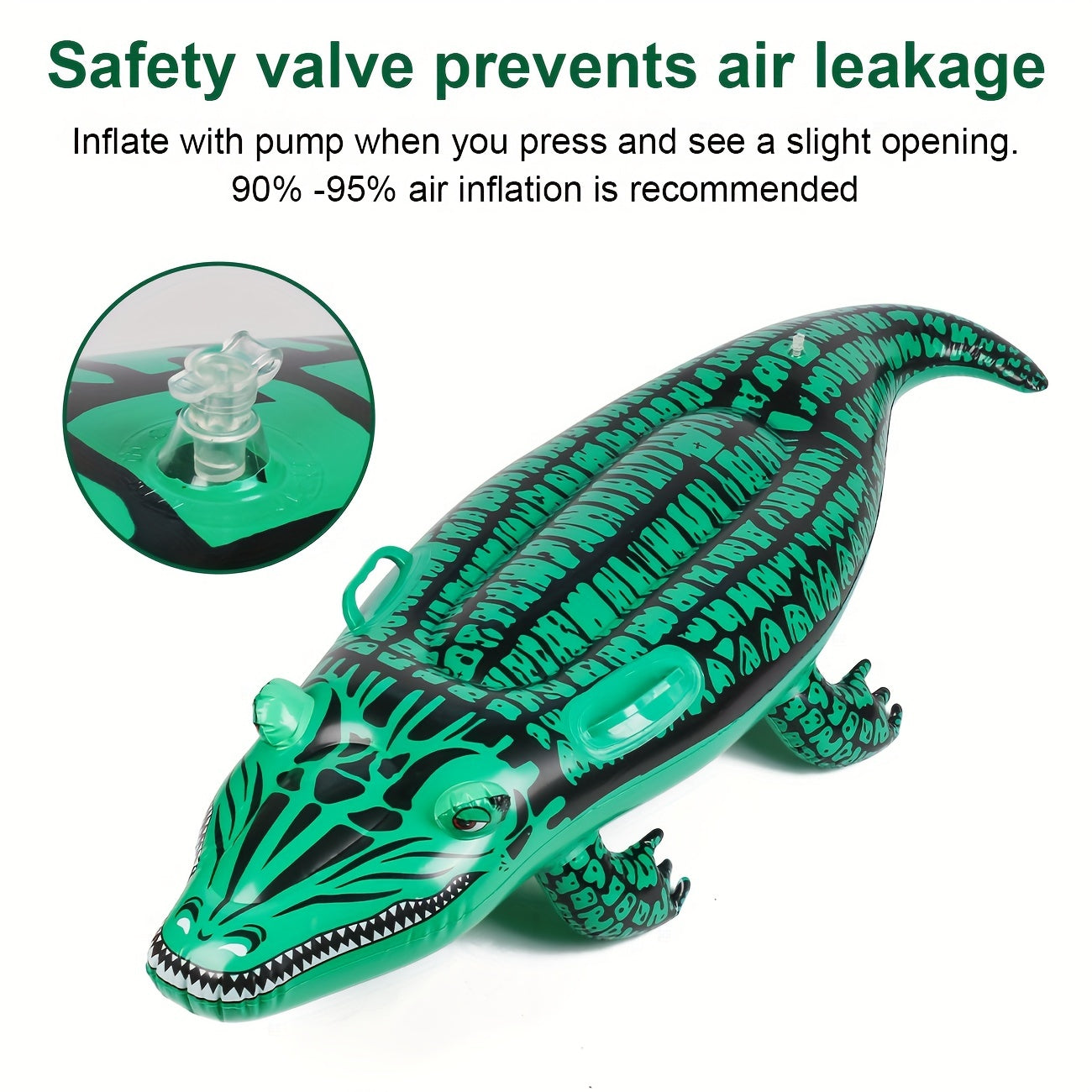 Kids Green Crocodile Riding Pool Toy
