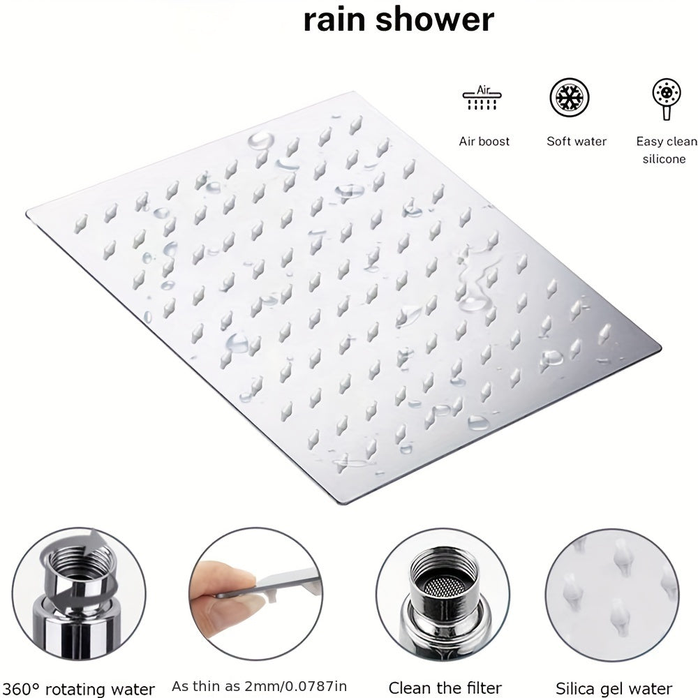 Adjustable Stainless Steel Shower Head with Handheld Sprinkler