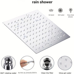 Adjustable Stainless Steel Shower Head with Handheld Sprinkler