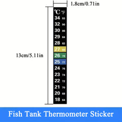 Aquarium Thermometer Stickers 6Pcs Fish Shrimp Turtle Temp Monitor