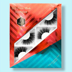 6 Pairs 3D Thick Faux Mink False Eyelashes - Long Wispy Lashes