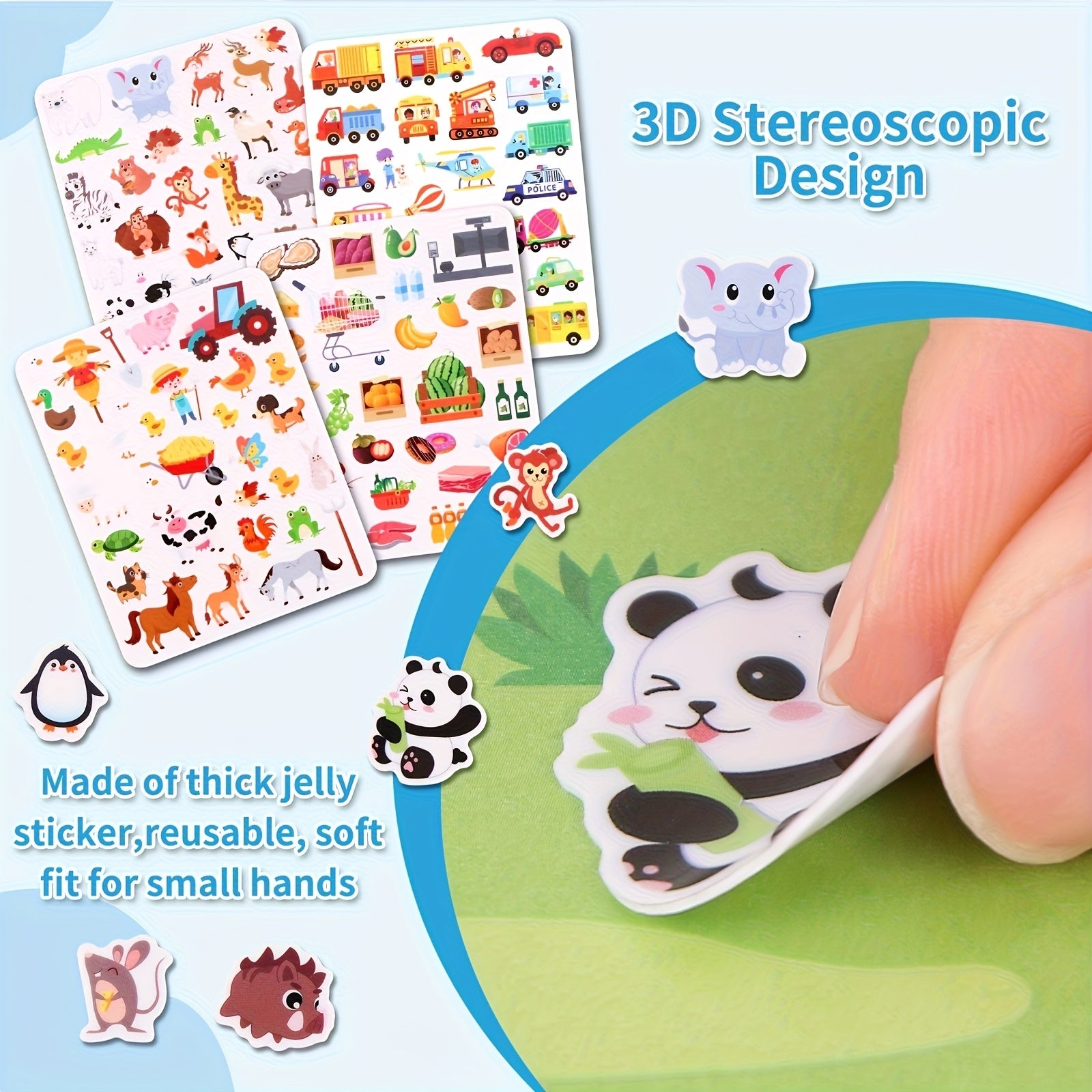 Kids' DIY Sticker Book Set - Bubble & Jelly Stickers