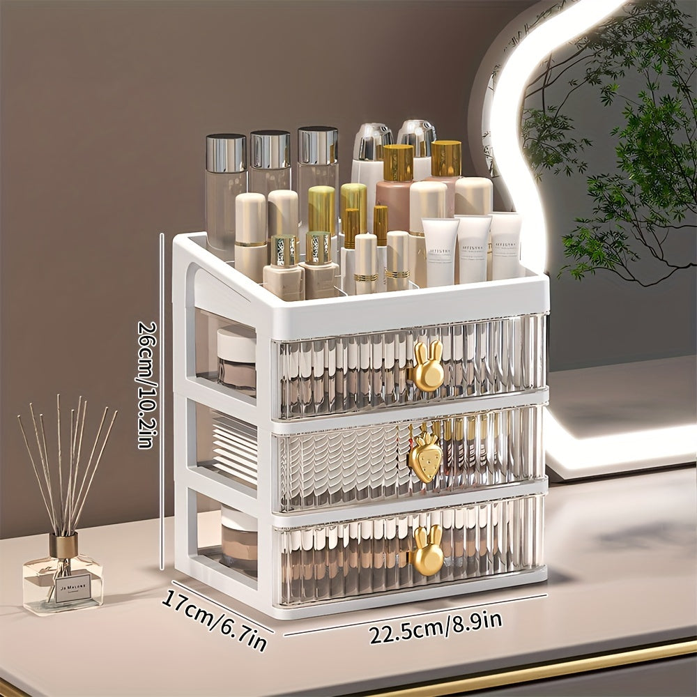 3 Layer Rabbit Style Storage Box Desktop Storage Shelf Multifunctional Organizer
