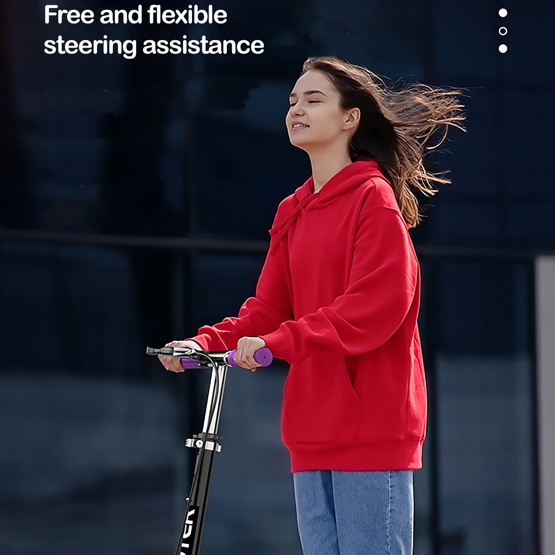 Foldable Two Wheeled Skateboard with Dual Brakes